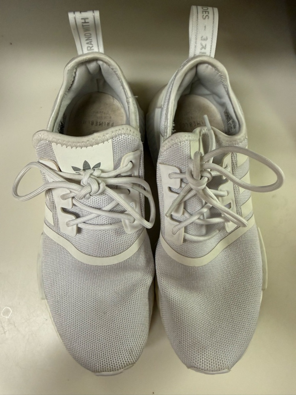 Adidas NMD R1 Triple White Women’s 8 Boost Sneakers Running Shoes